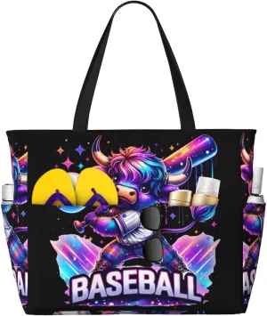 Women's Beach Tote Bag Large Waterproof Travel Bags with Pockets Sandproof Handbag for Camping Gym Pool