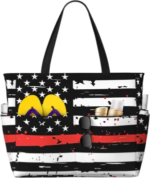 Women's Beach Travel Bags Large Waterproof Tote Bag with Pockets Sandproof Handbag for Beach Gym Vacation