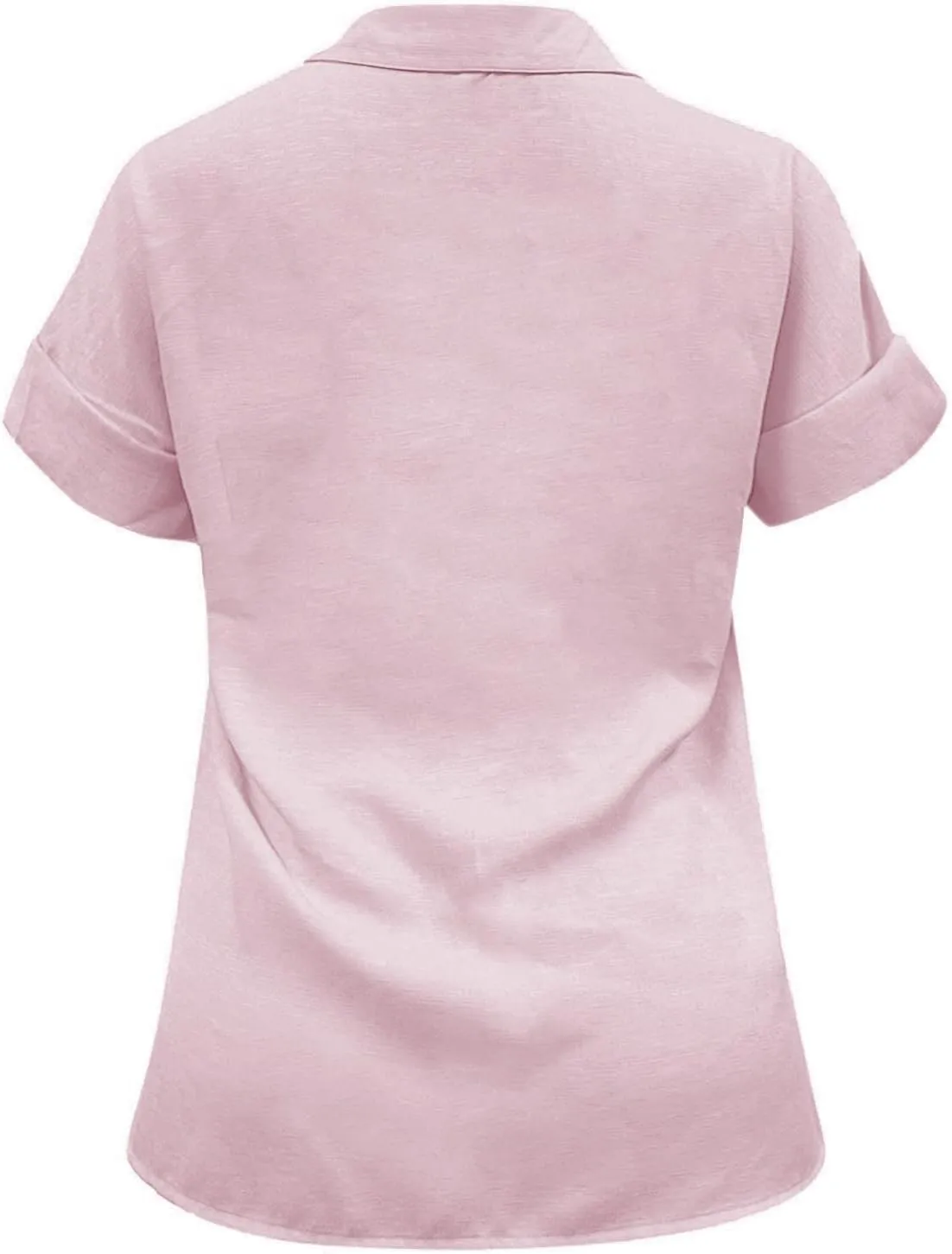 Womens Button Down Shirt Cotton and Slub Long Sleeve Pocket Button Tee Casual Popular Blouse Tops(S 3XL) Womens Top