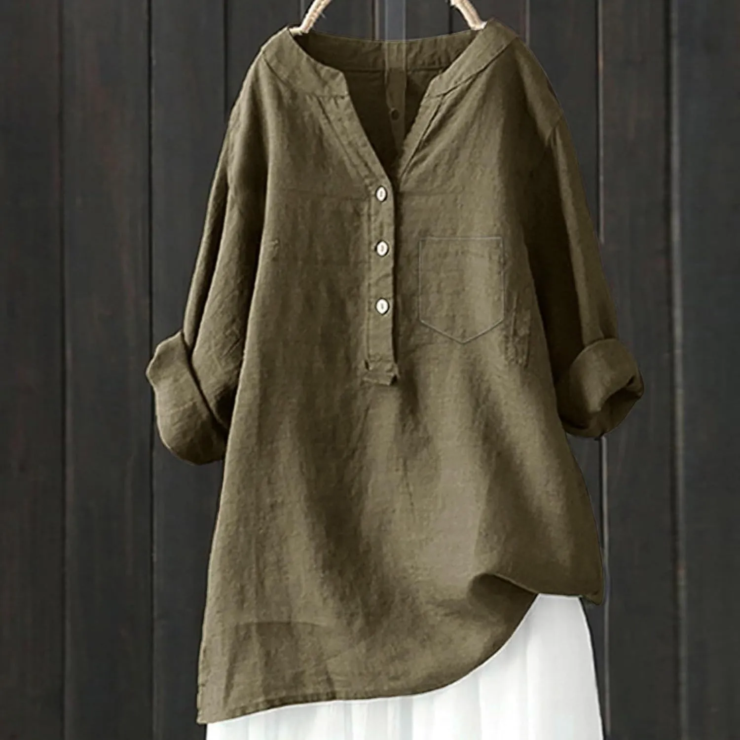 Womens Button Down Shirt Linen Button Up Shirts Sleeve Collar Casual Women's Shirt Women's Shirt White Shirt Women