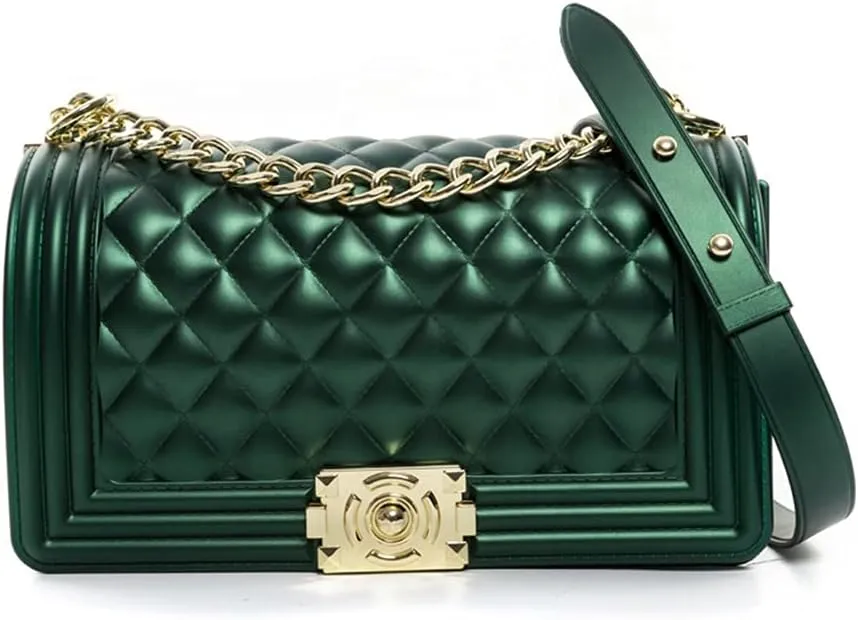 Women's Jelly/PVC Handbag - Medium, Crossbody Shoulder Purse for Everyday Use