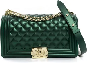 Women's Jelly/PVC Handbag - Medium, Crossbody Shoulder Purse for Everyday Use