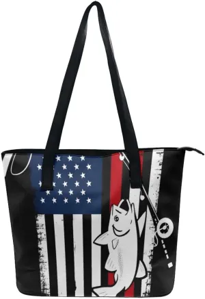 Women's Large Capacity Handbag, Lightweight Compartment and Open Pocket Tote Bag with Zipper for Work