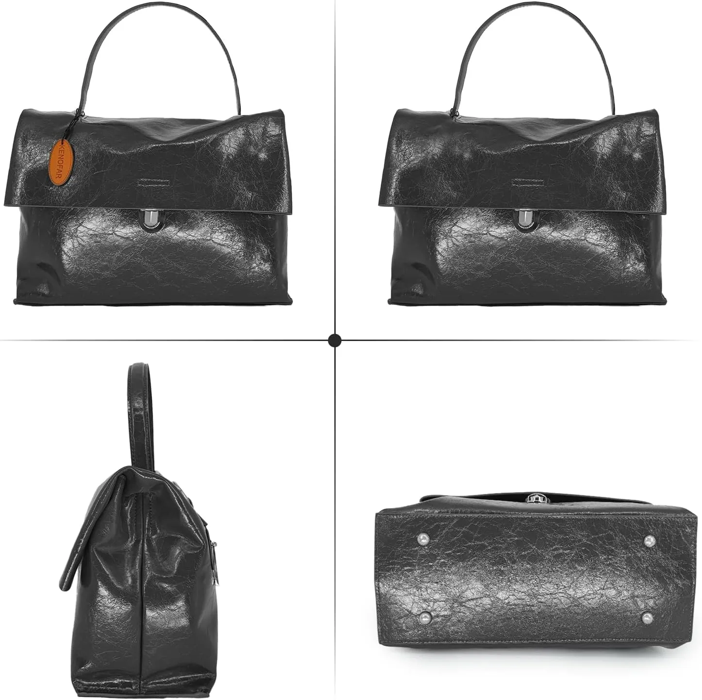 Women's Leather Tote Bags Large Capacity Genuine Leather Handbag Bag Medium