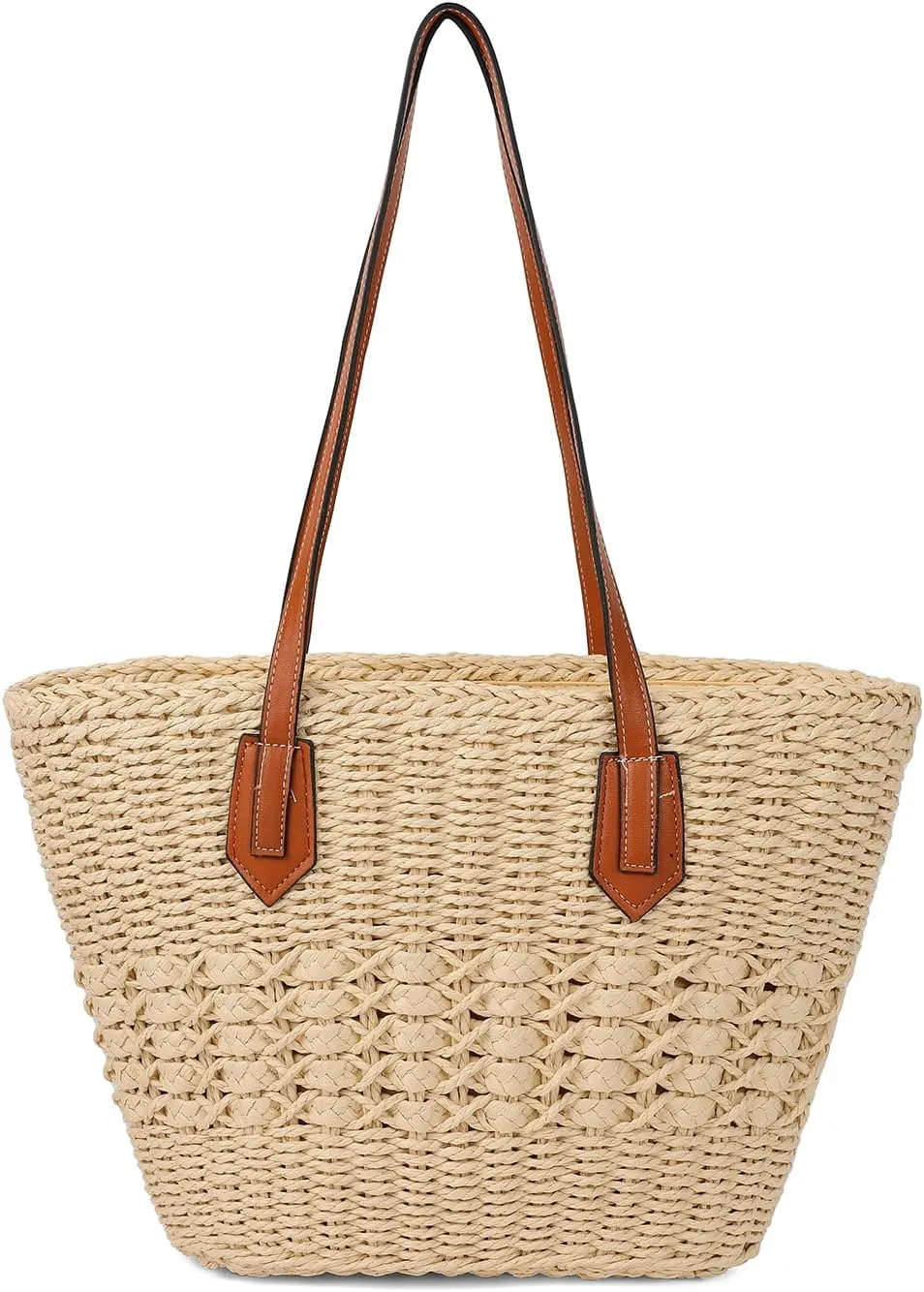 Women's Straw Hobo Bag Woven Shoulder Bag Large Tote Purse Summer Beach Handbag Handmade Top Handle Satchel Travel