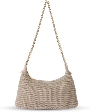 Women's Straw Woven Beach Bag Summer Vacation Shoulder Purse