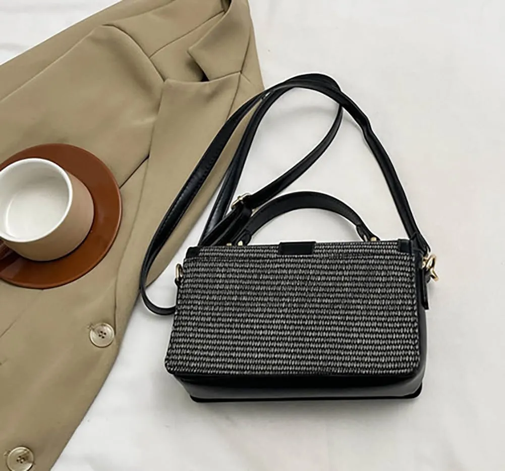 Women’s Trendy Straw Shoulder Bag Straw Crossbody Bags For Women Summer Clutch Purse Straw Beach Purses Vacation 2025