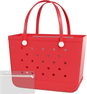 X-Large Rubber Beach Bag Tote Bag with Waterproof Zipper Inner Bag, Washable Durable Tote Bag Storage bags