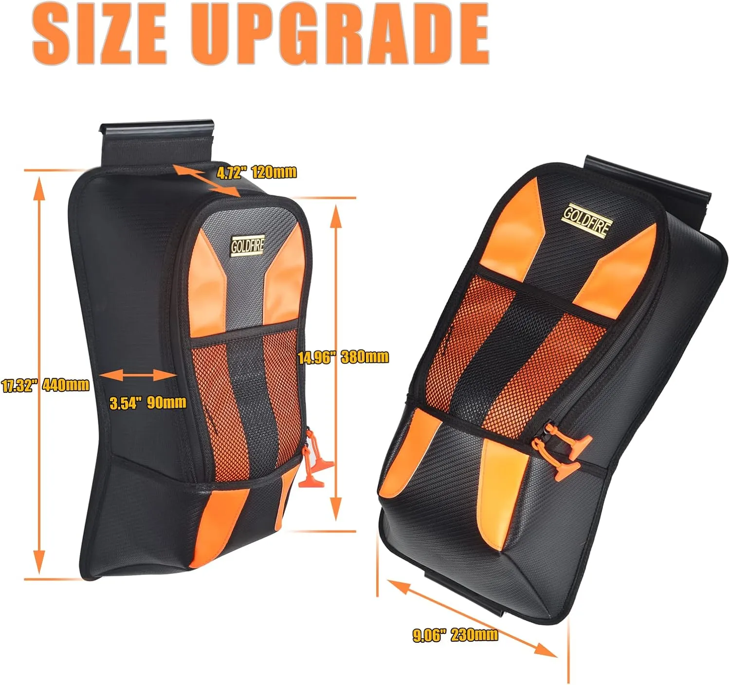 X3 Center Seat Storage Bag Compatible with Can Am Maverick X3, Shoulder Between Seat Storage Bag For Can Am Maverick X3 MAX/DS/RC/RS/Turbo/R RR 2017-2024 (Orange)