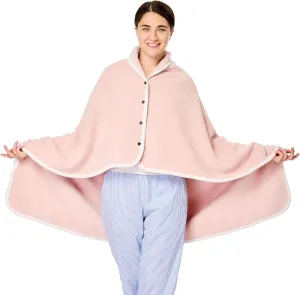 XING YE CHUAN Fleece Wearable Blanket, Comfy Poncho Throw with Buttons, Plush Sleeveless Blankets, for Women Cape Wrap Cover…