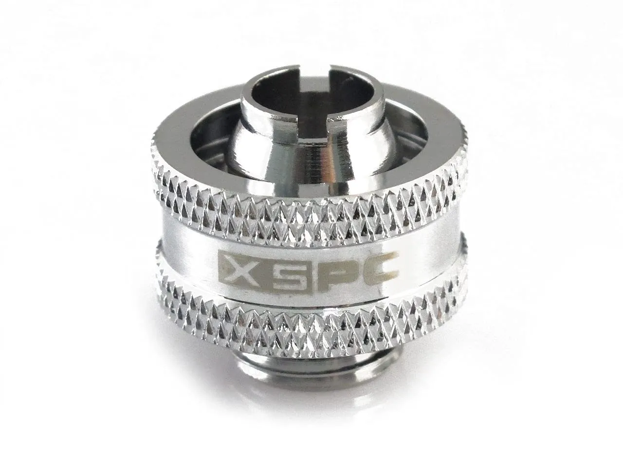 XSPC Clear FLX Tubing (2 Meters) and G1/4" 3/8" ID, 5/8" OD Compression Fitting V2 Bundle, Chrome, 8-Pack
