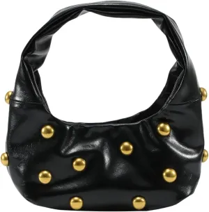 YFGBCX Studded Purses Crescent Shoulder Bag Y2K Purse for Women Hobo Handbag Soft Leather Fall Purse Studded Bag