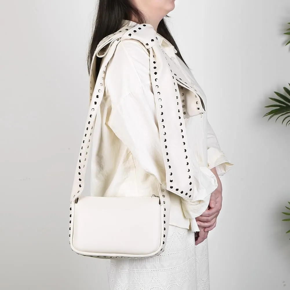 YFGBCX Studded Purses Y2K Shoulder Bag Crossbody Purse for Women Bow Knot Clutch Purse Hobo Handbag Purse