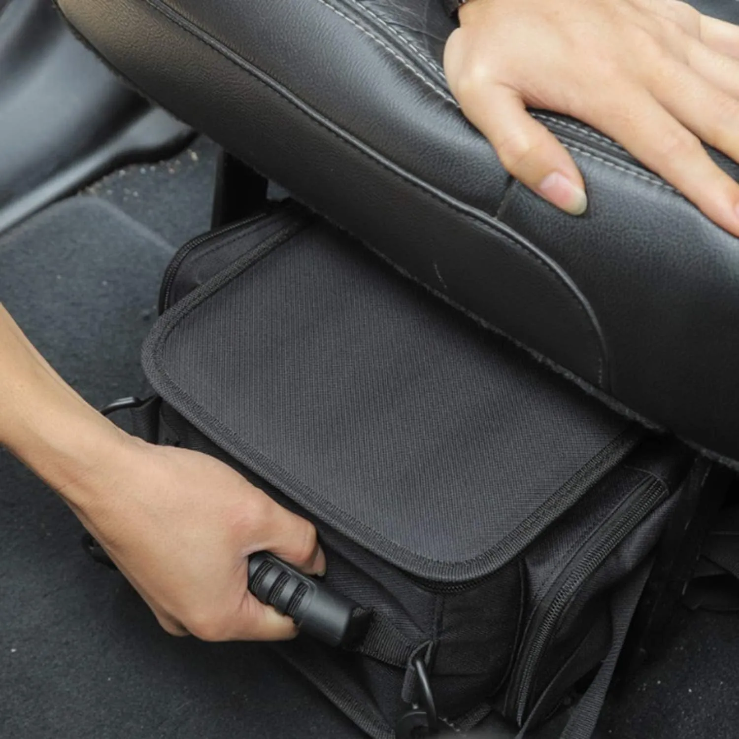 YOCTM Under Seat Storage Bag for 2007-2018 Jeep Wrangler JK JKU Sports Sahara Freedom Rubicon X & Unlimited Interior Extra Storage Black
