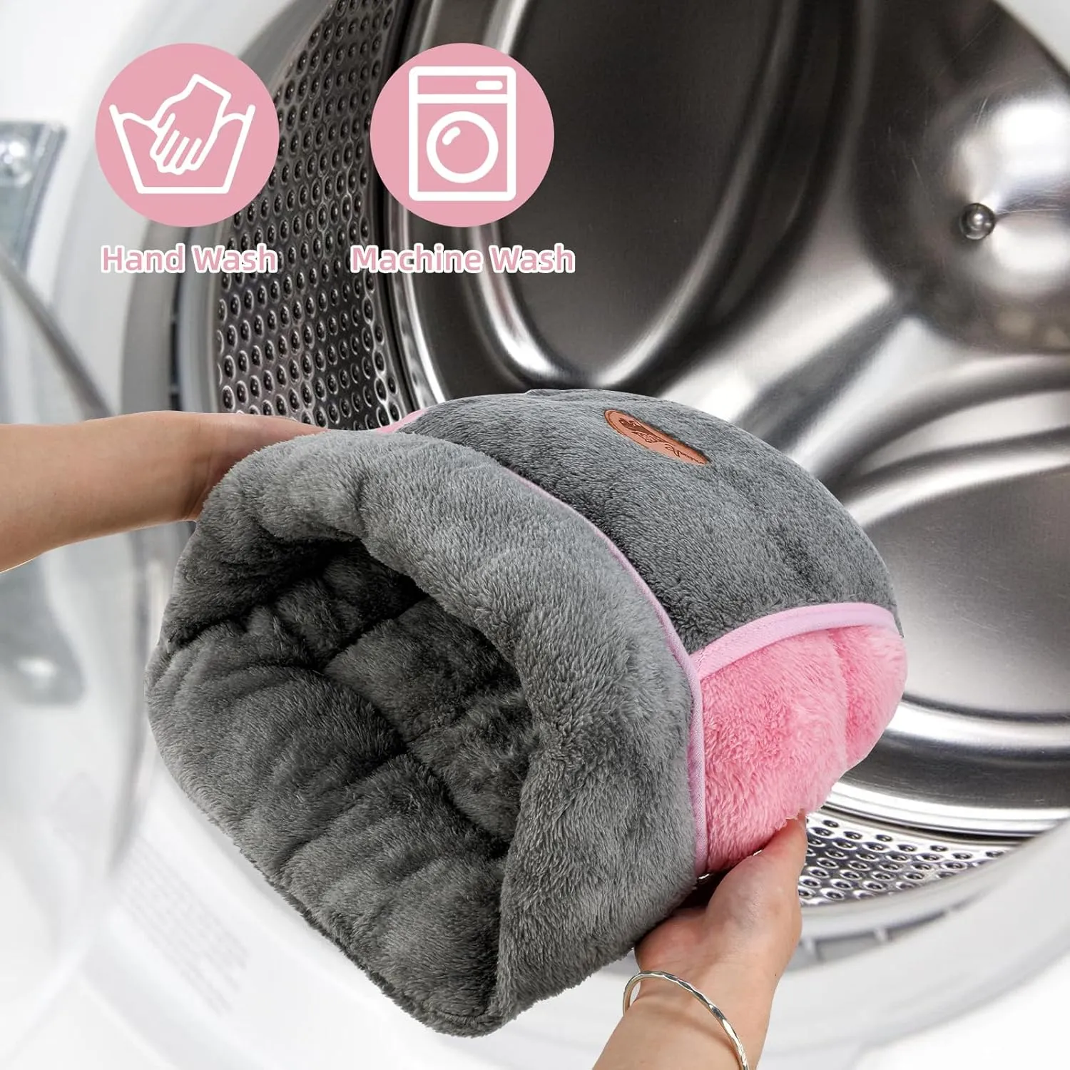 YUEPET 2 Pack Guinea Pig Hideout Portable Guinea Pig Pocket Bedding Cozy Cuddle Sack Snuggle Bag Bunny Bed for Small Animals Hamster Ferret Hedgehog Chinchilla Rabbit Cage Accessories (Grey Brown)