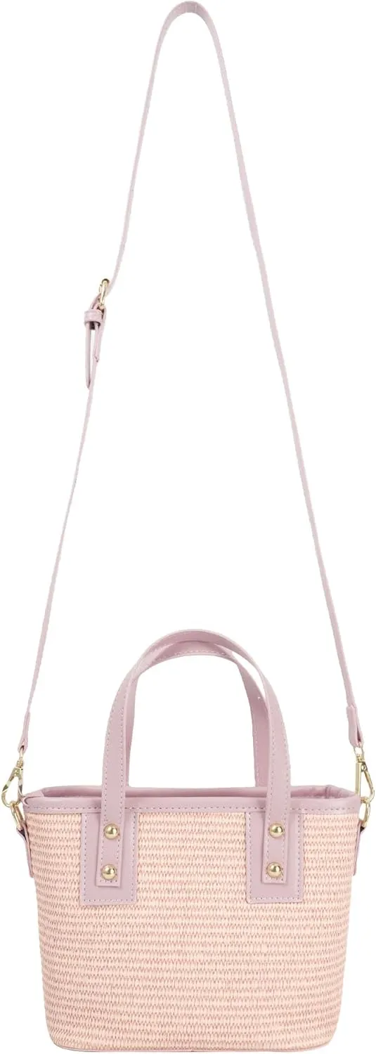 ZLM BAG US Women's Straw Top Handle Bag Handwoven Crochet Crossbody Shoulder Bag Summer Hobo Purse
