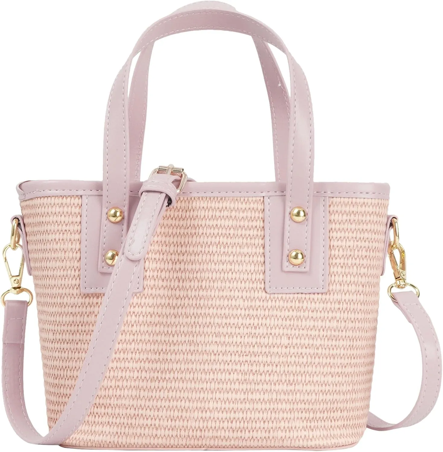ZLM BAG US Women's Straw Top Handle Bag Handwoven Crochet Crossbody Shoulder Bag Summer Hobo Purse